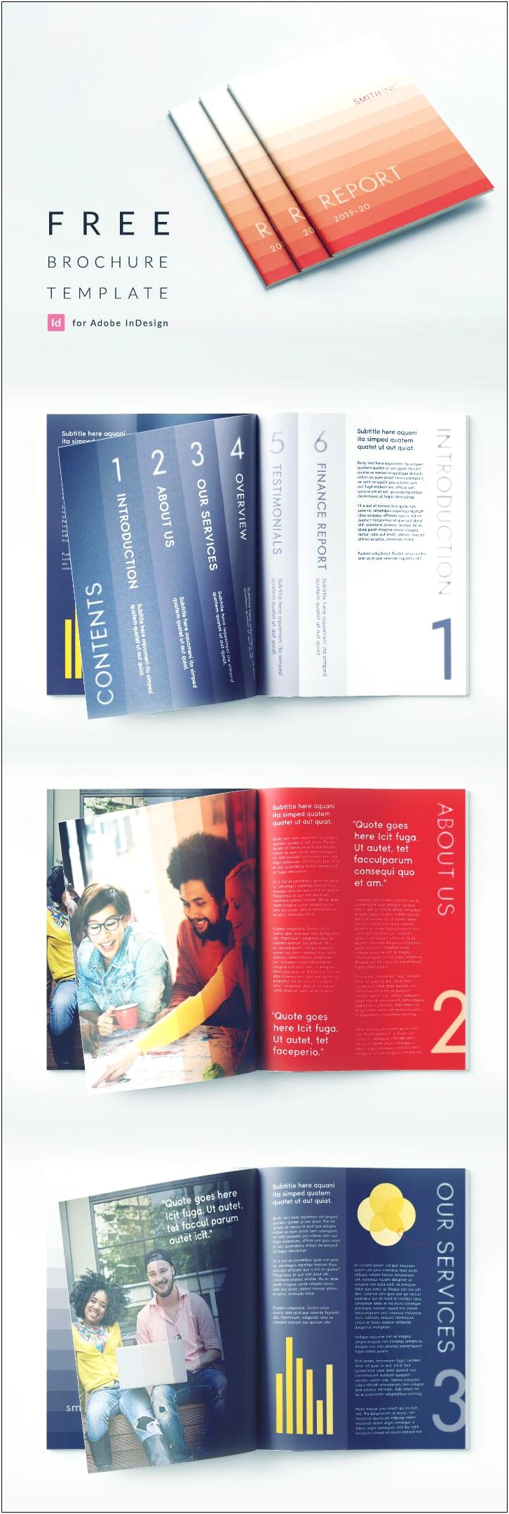 Free Corporate Annual Report Template Indesign