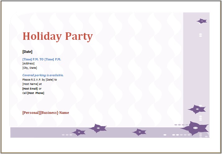 Free Corporate Holiday Party Invitation Templates