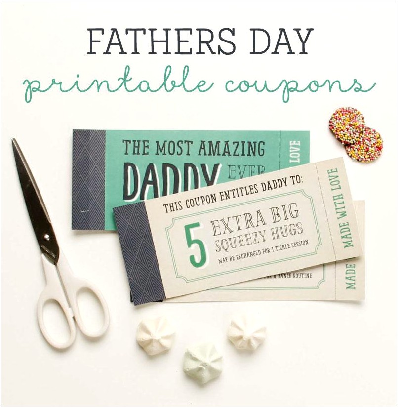 Free Coupon Template Printable Fathers Day
