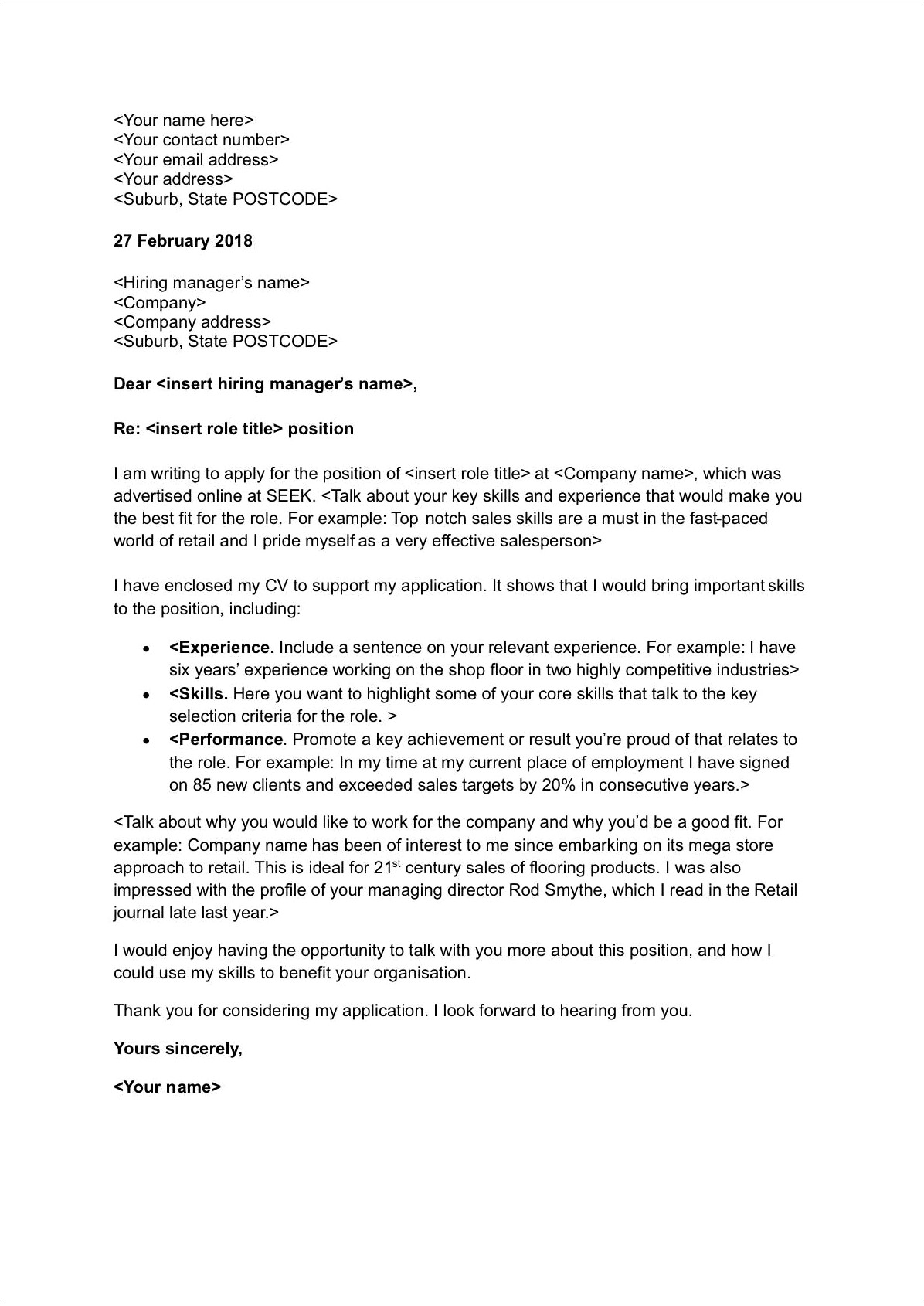 Free Cover Letter Template Glass Door