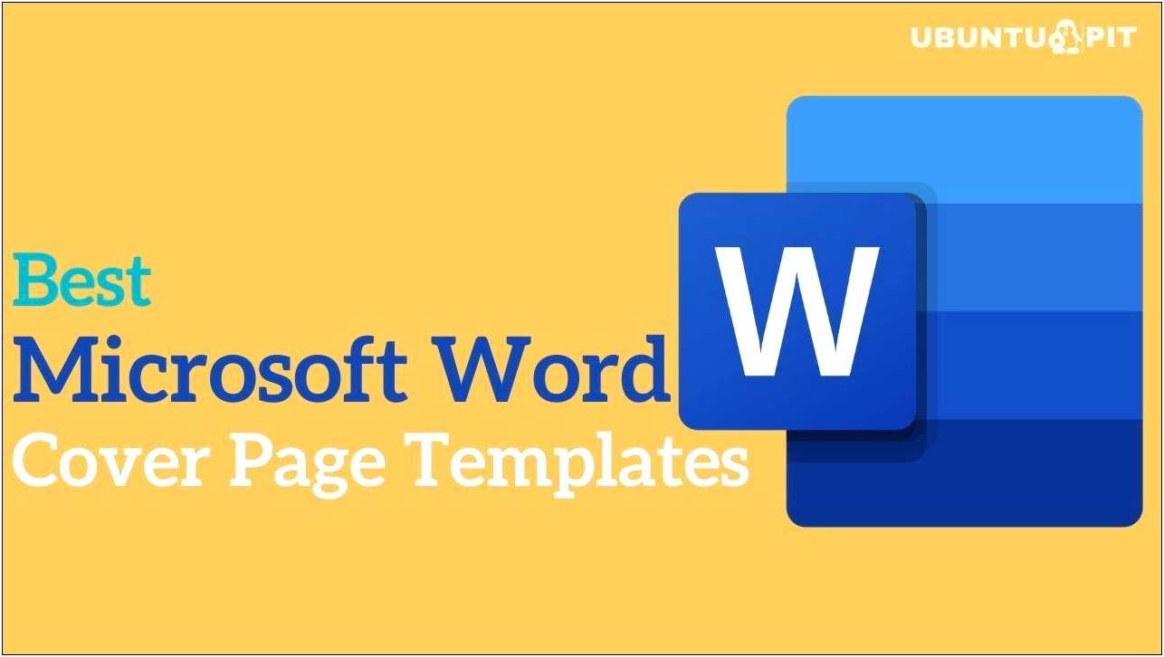 Free Cover Page Template Microsoft Word