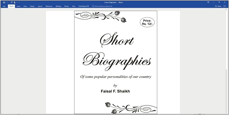 Free Cover Page Template Word 2007 Download