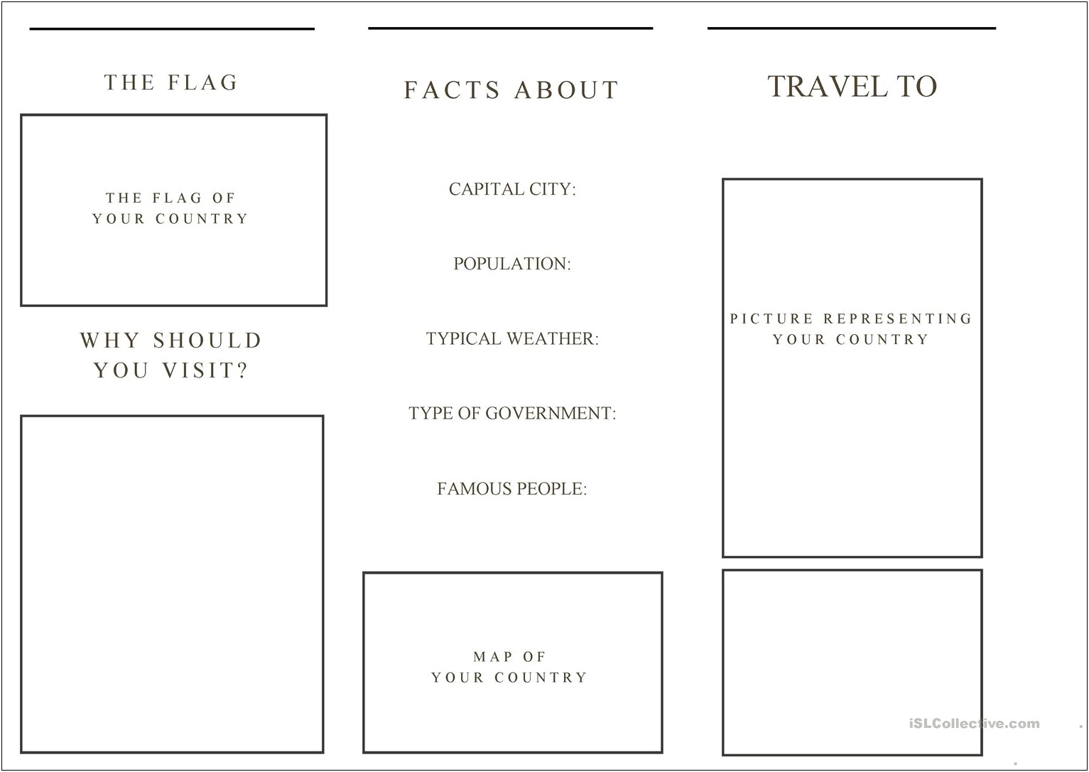 Free Create Travel Brochure Template For Students Printable