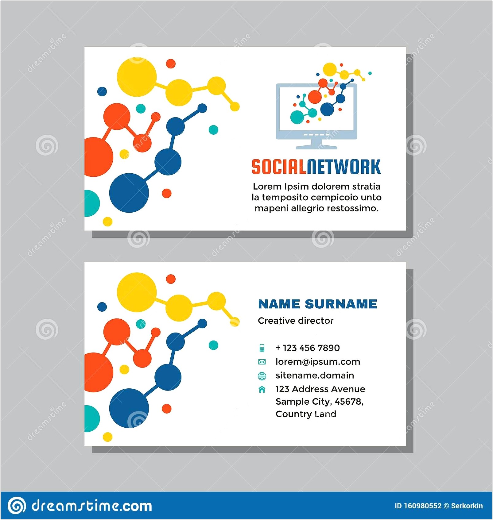 Free Creative Social Media Business Card Template
