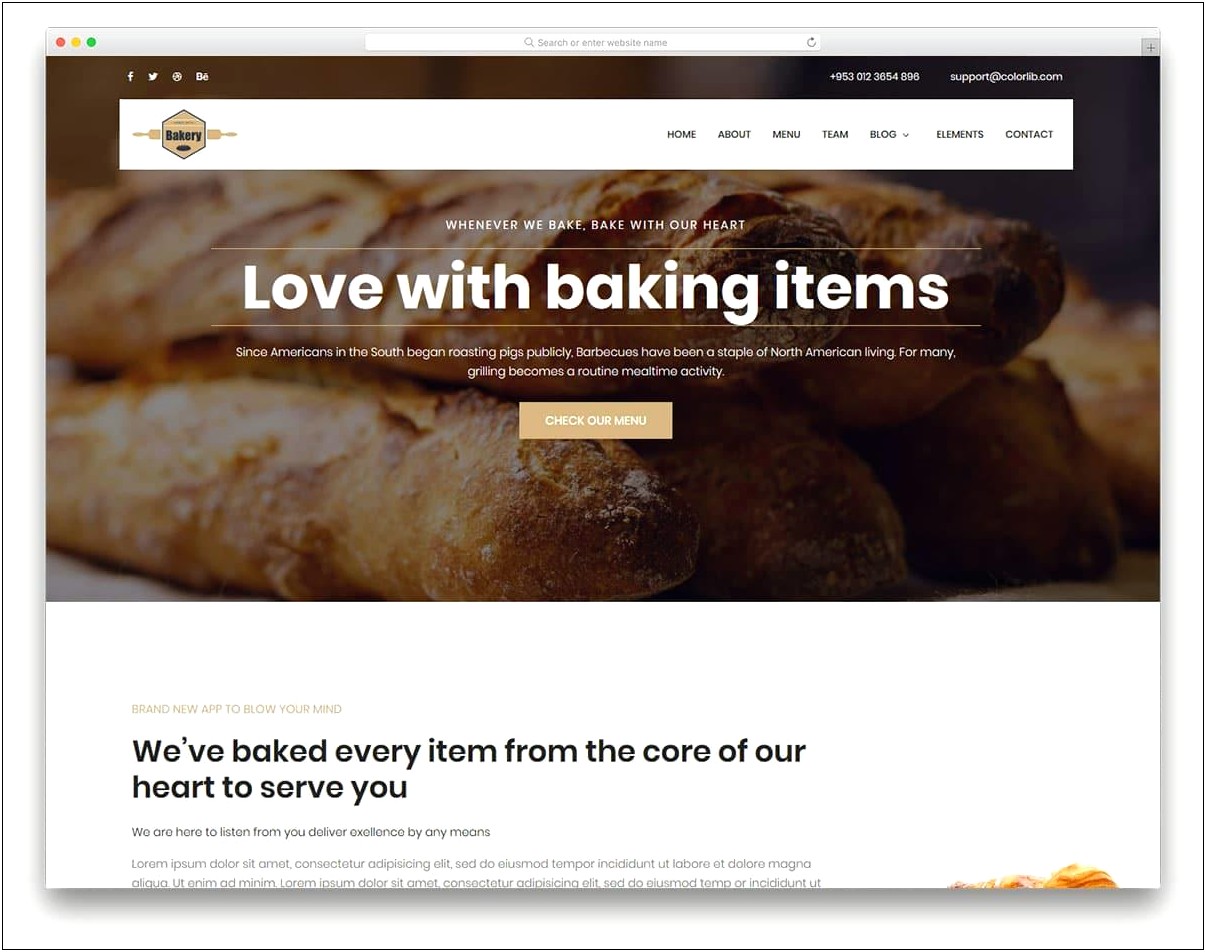 Free Css Templates Download For Bakery