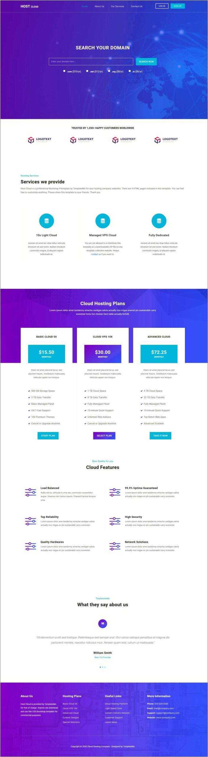 Free Css Templates For Cloud Computing
