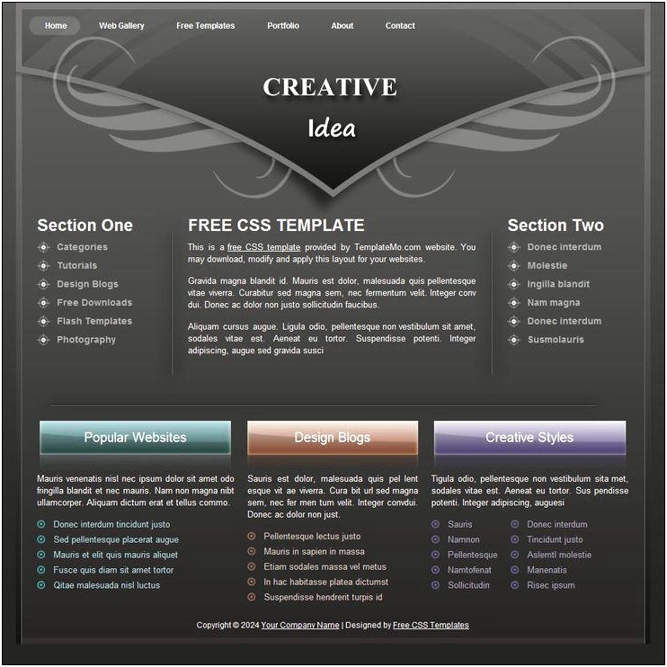 Free Css Templates For Web Designing Company