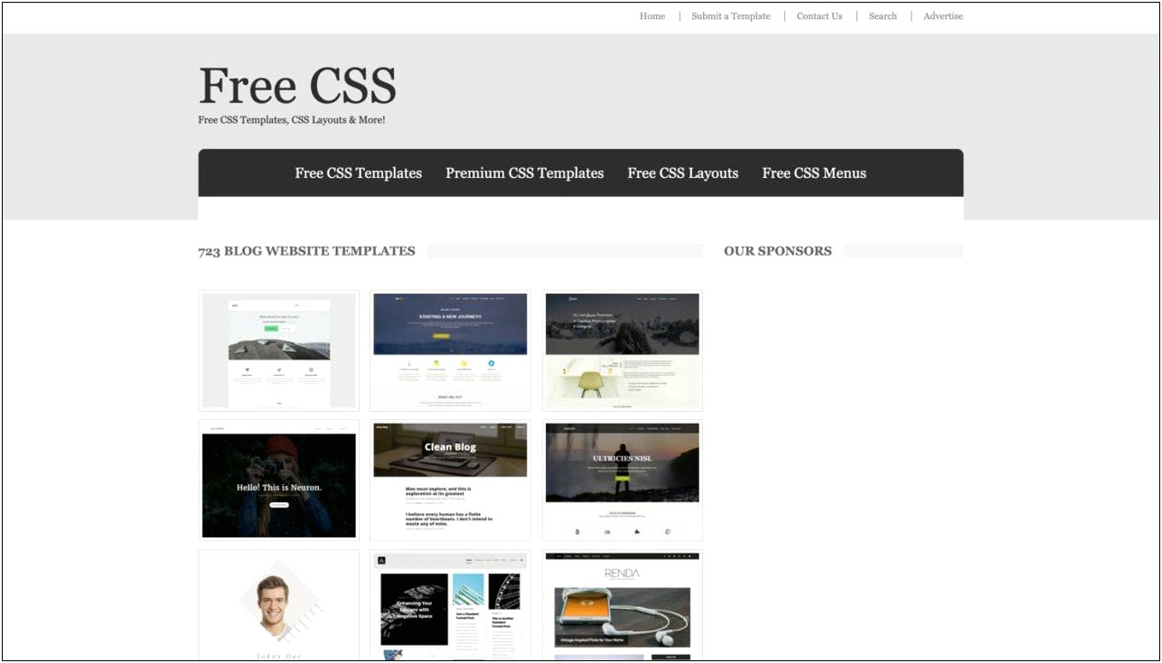 Free Css Web Templates With Vertical Menu