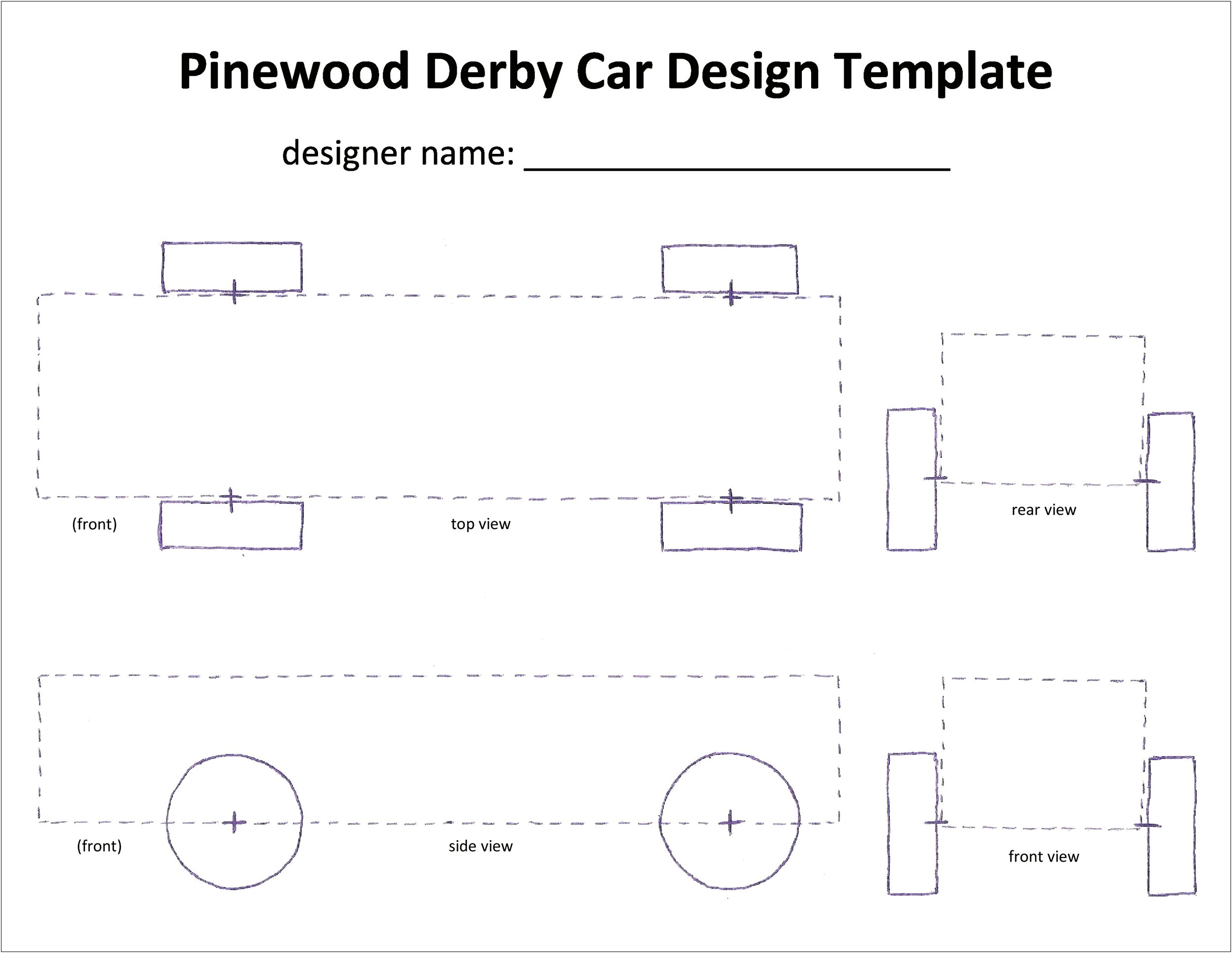 Free Cub Scout Pinewood Derby Car Templates