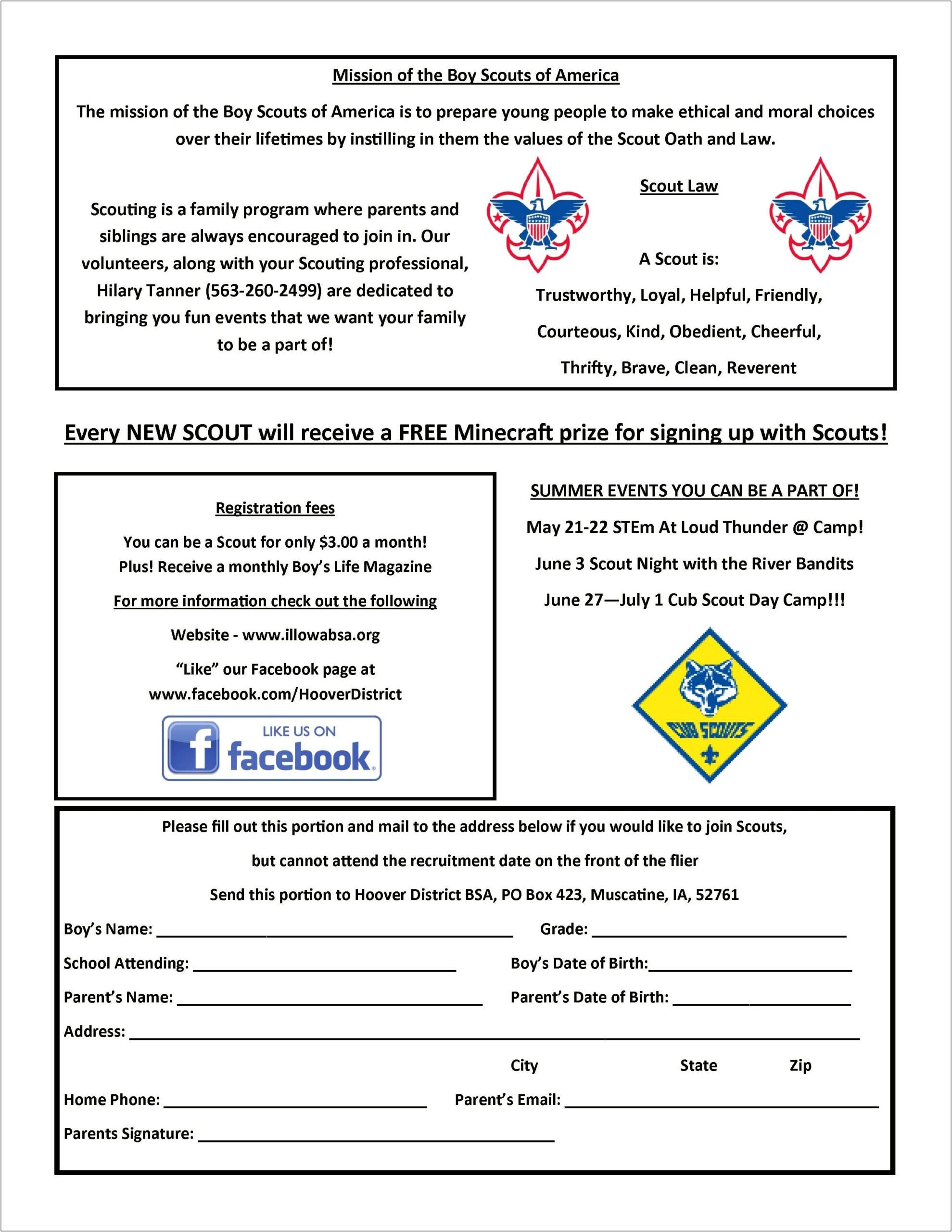 Free Cub Scout Recruitment Flyer Template