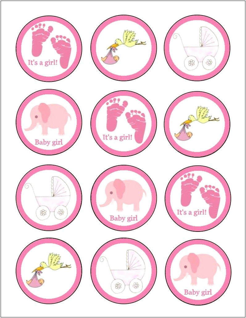 Free Cupcake Topper Template Baby Shower