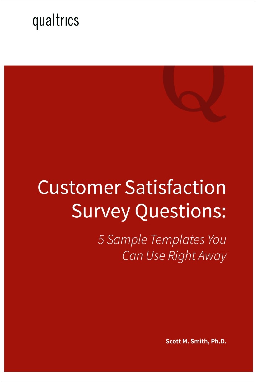 Free Customer Satisfaction Survey Questions Template