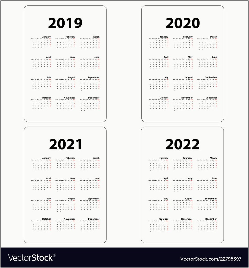 Free Cute Calendar Template 2019 2020