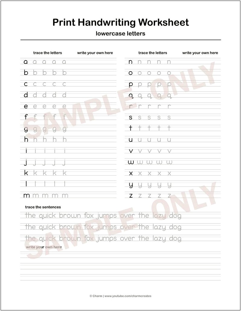 Free Cute Handwriting Templates For Adults