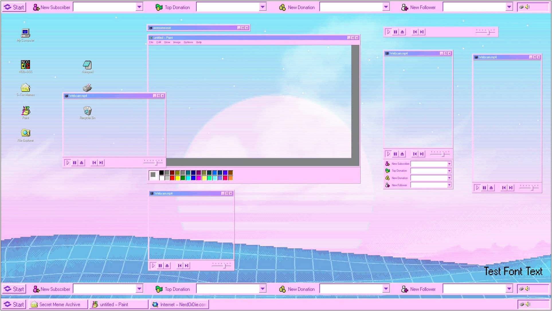 Free Cute Stream Overlay Template For Artist