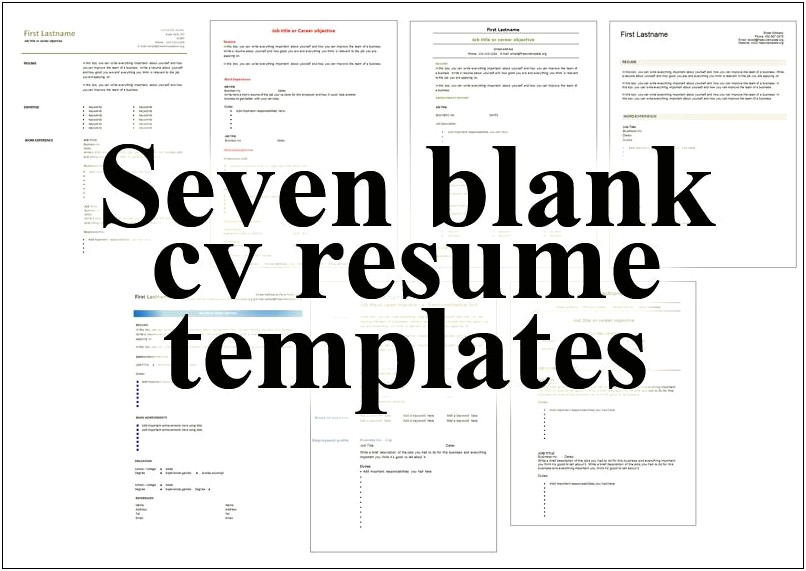 Free Cv Template Download Word Document