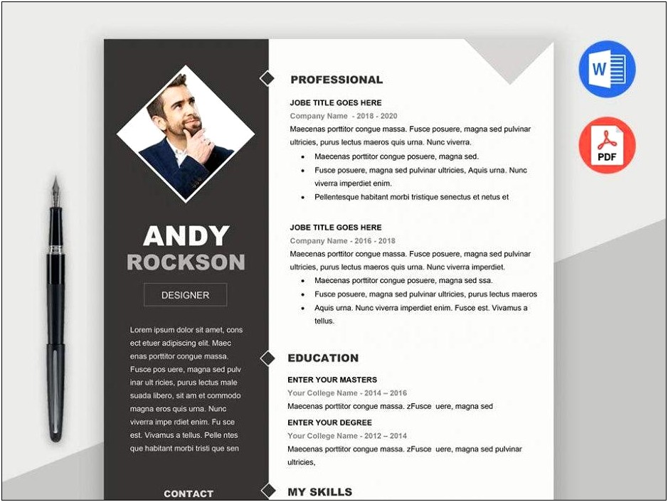 Free Cv Templates Microsoft Word With Picture