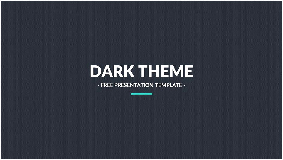 Free Dark And Techy Powerpoint Template