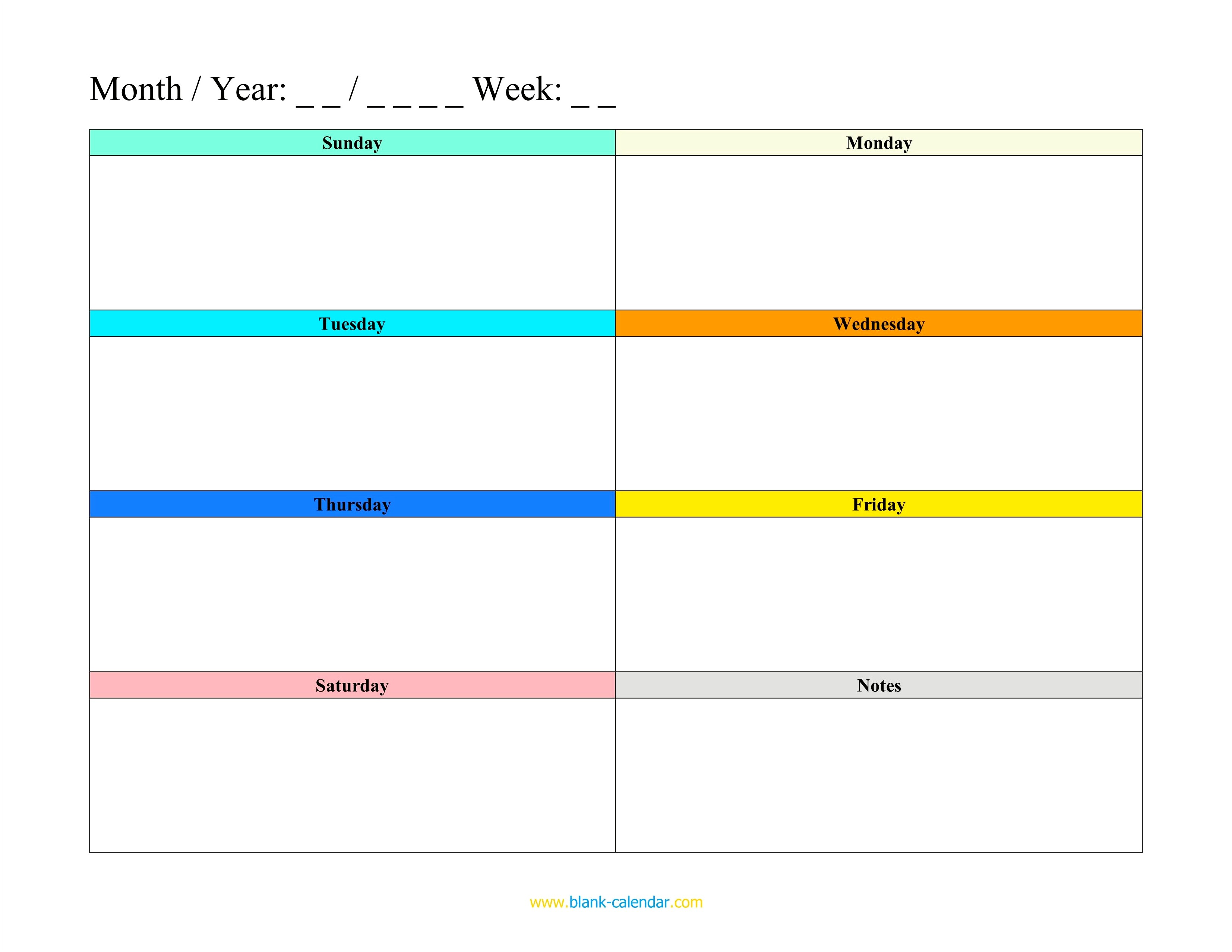 Free Day Planner Template For Word