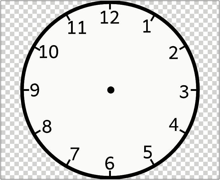 Free Clock Face Template Printable With Hands Templates Resume 