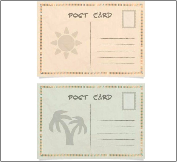 Free Design Floral Rectangle Postcard Templates