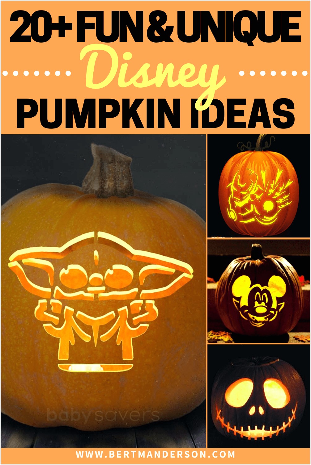 Free Disney Halloween Pumpkin Carving Templates