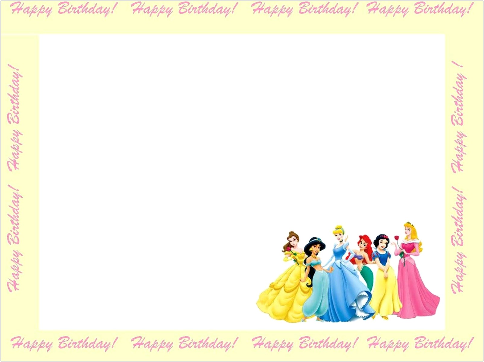 Free Disney Princess Party Invitation Templates