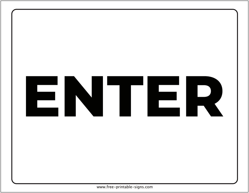 Free Do Not Enter Sign Template