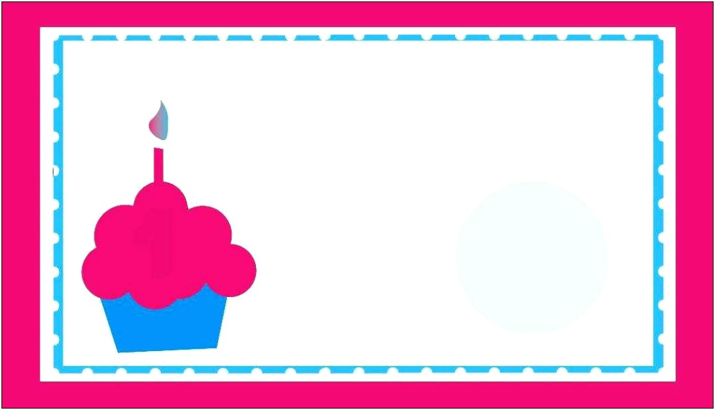 Free Double Sided Birthday Card On Word Template