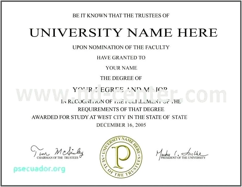 Free Down Load Honorable Degree Certificate Templates