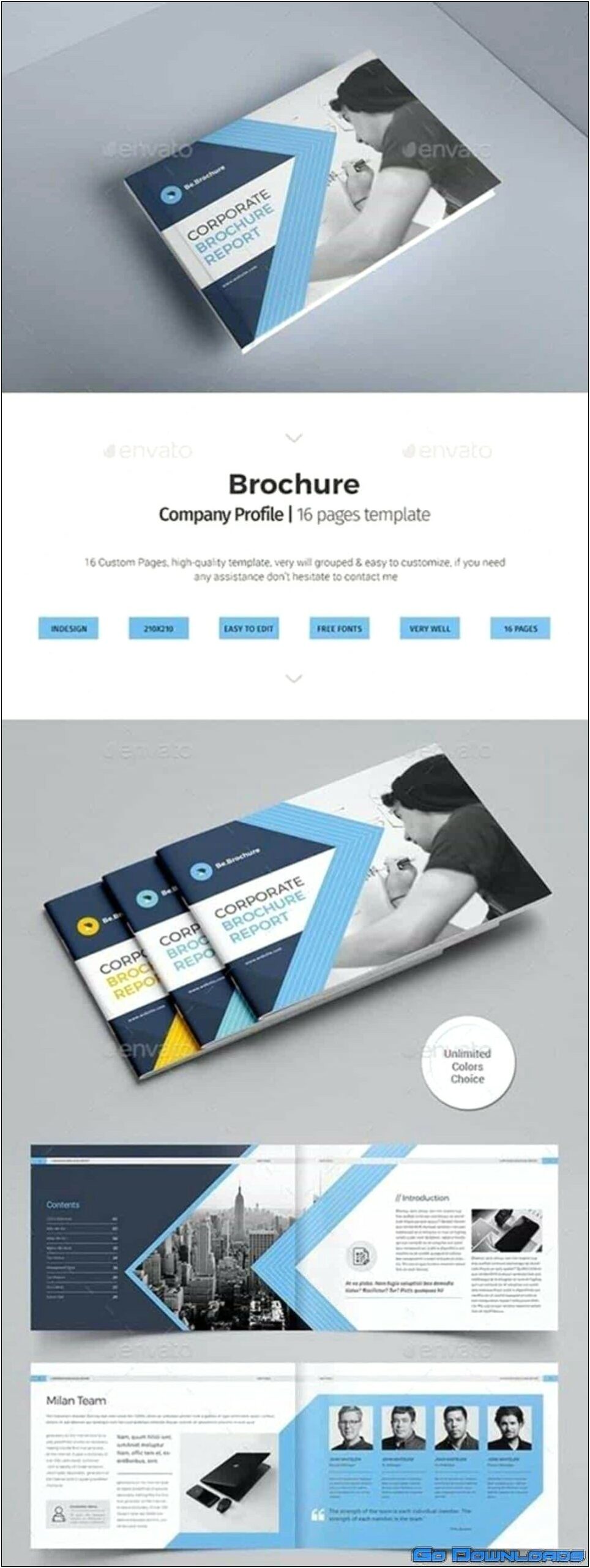 Free Download A5 Brochure Template Indesign
