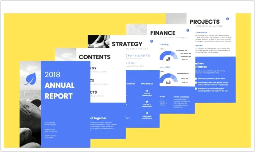 Free Download Annual Report Design Templates