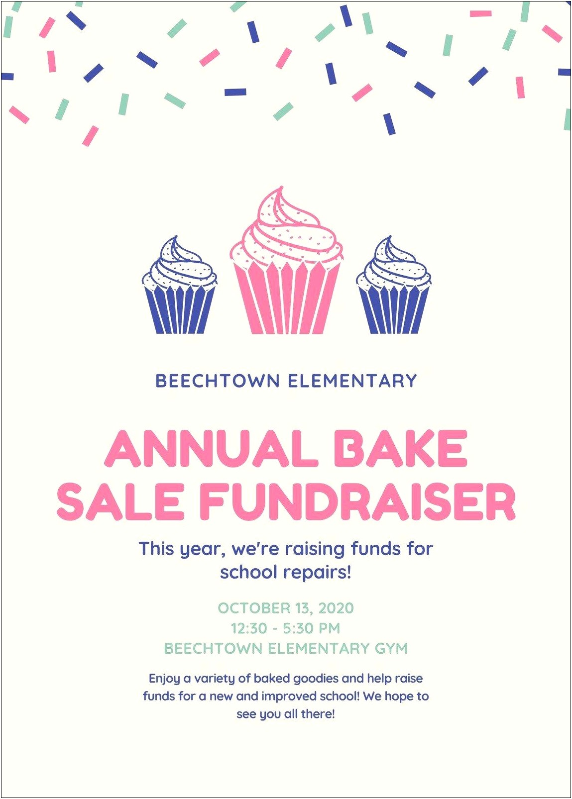 Free Download Bake Sale Flyer Template