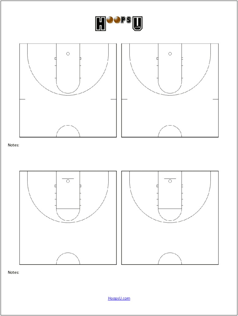 Free Download Basketball Coaches Notes Template