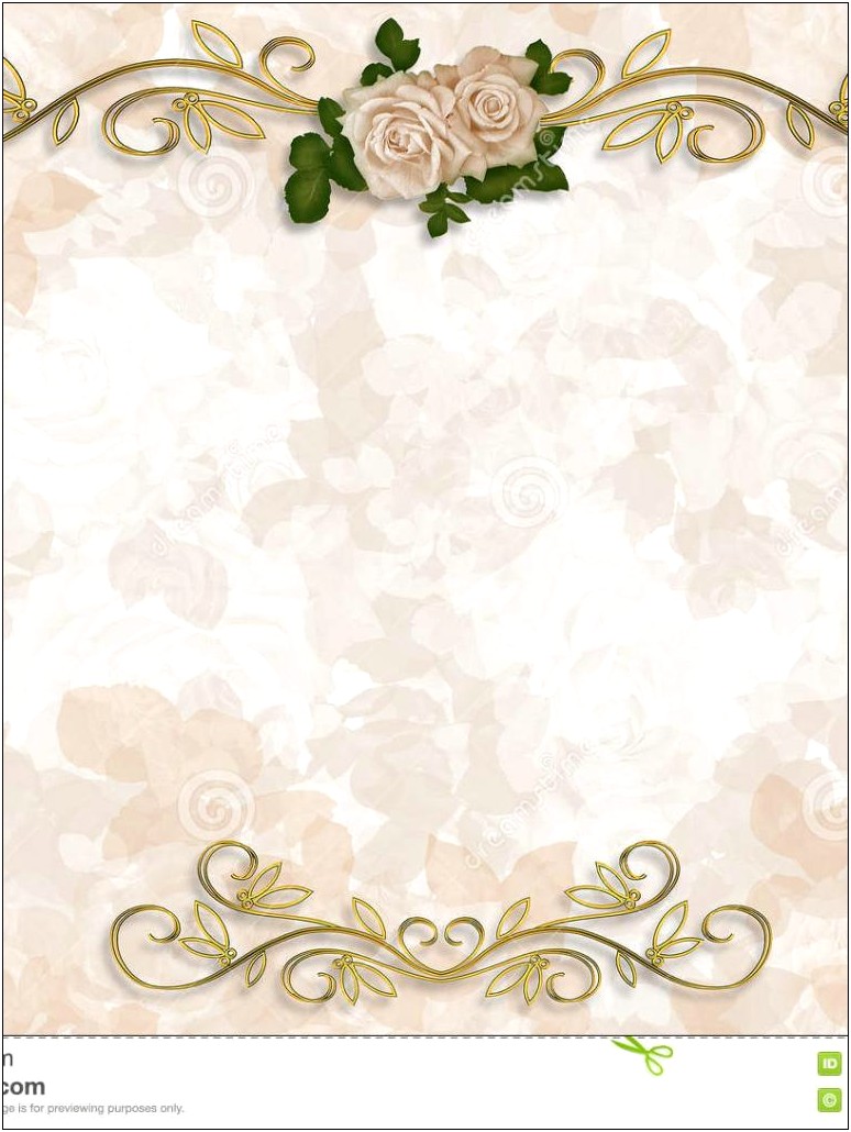 Free Download Blank Wedding Card Template