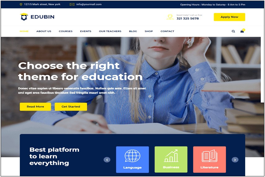 Free Download Bootstrap Templates For Education