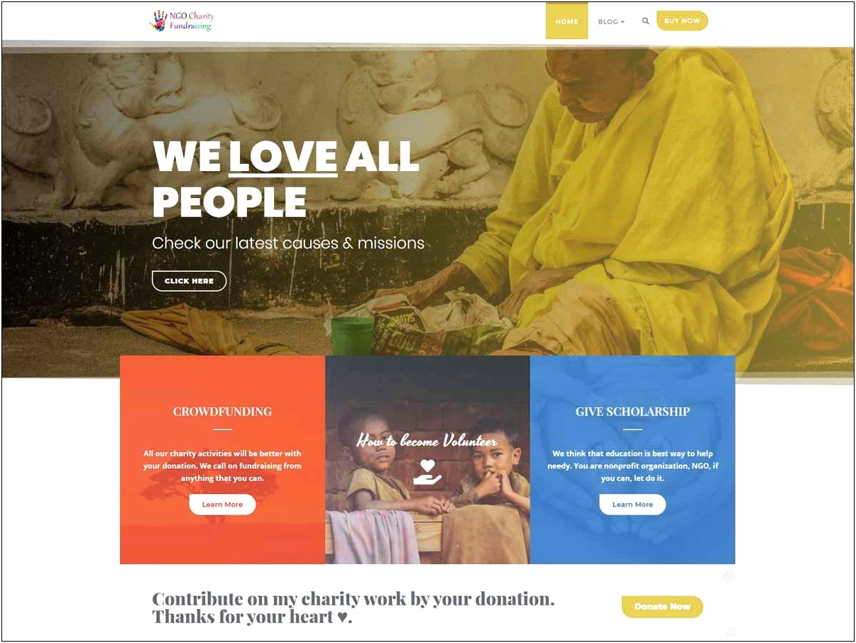 Free Download Bootstrap Templates For Ngo