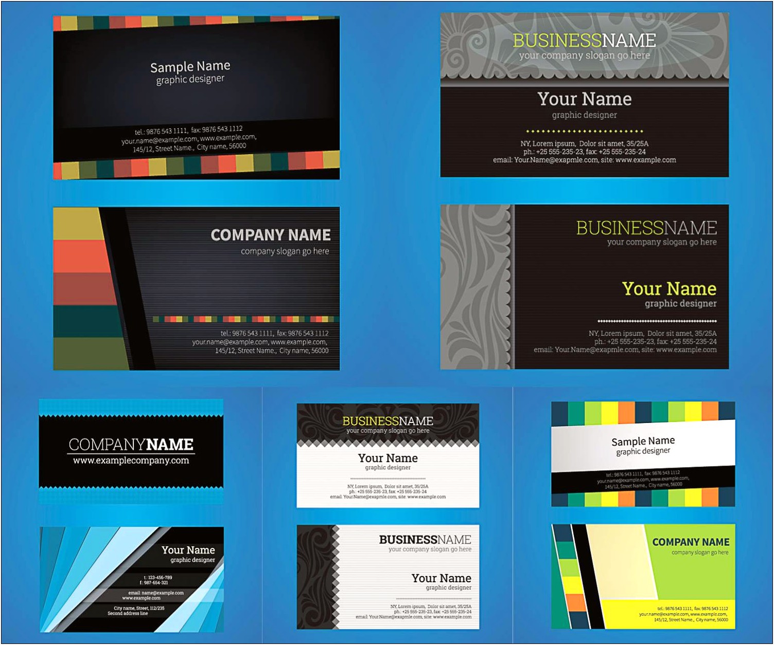 Free Download Business Card Template For Illustrator
