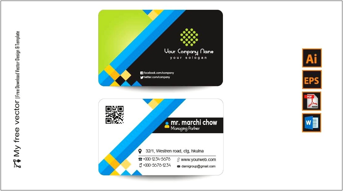Free Download Business Card Template Vector