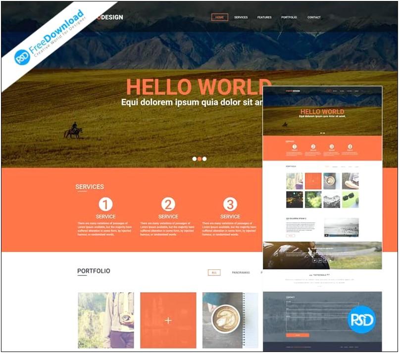 Free Download Business Web Template Psd
