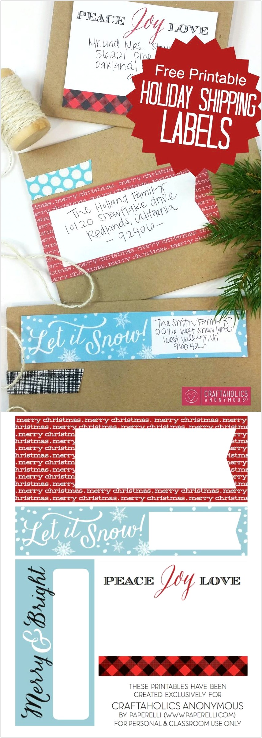 Free Download Christmas Address Labels Templates