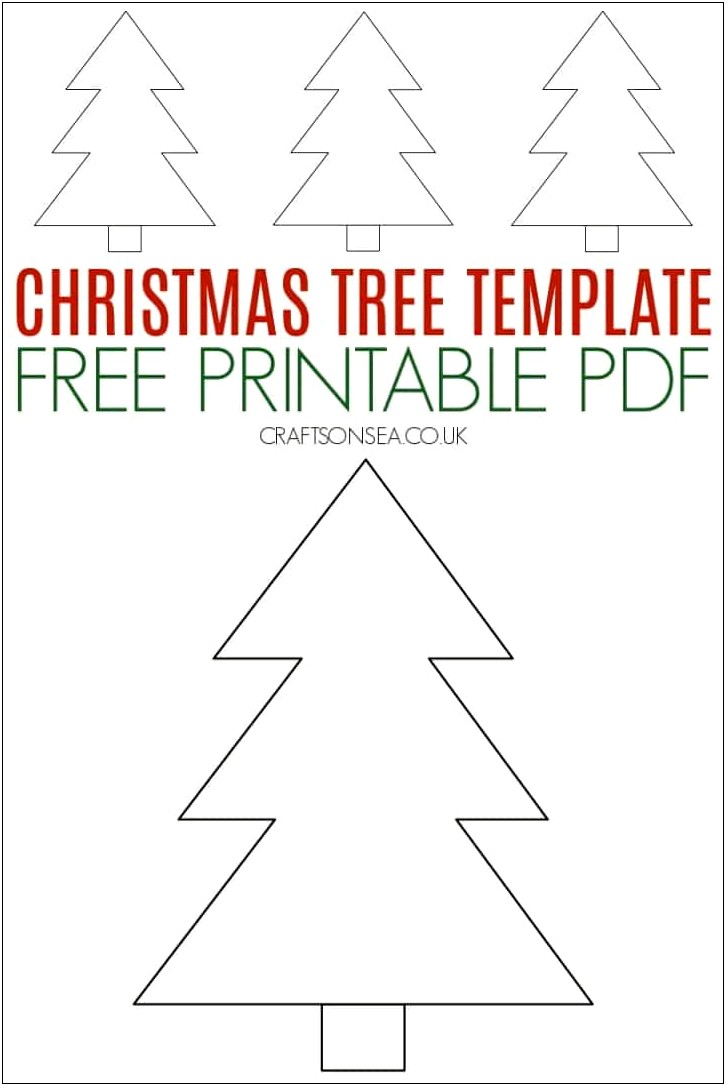 Free Download Christmas Tree Stencil Template To Pring