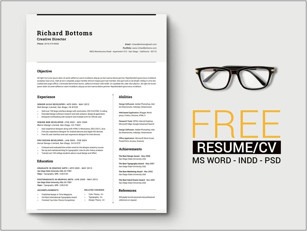 Free Download Cover Letter Template Indesign