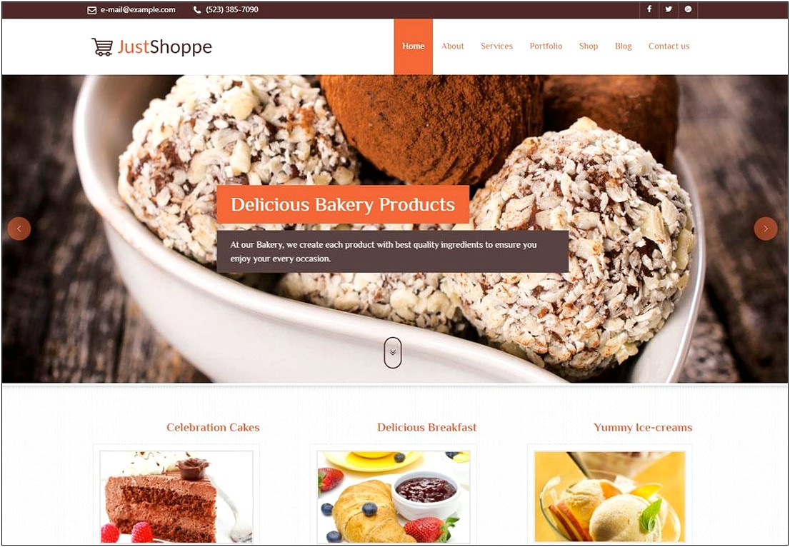 Free Download Css Templates For Online Cake Shop