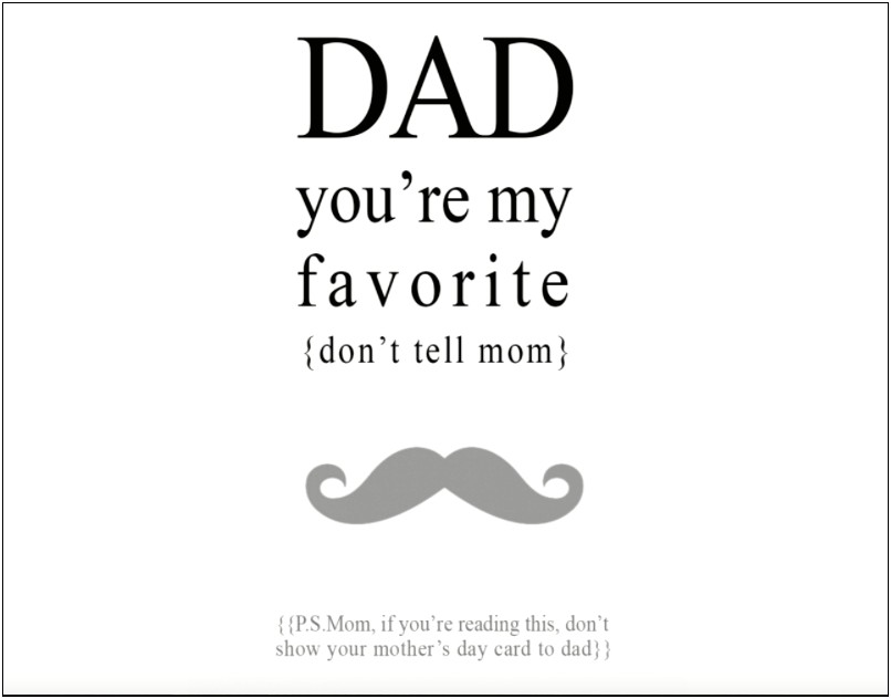 Free Download Father's Day Card Templates