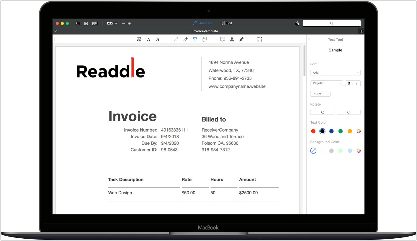 Free Download Invoice Template For Mac