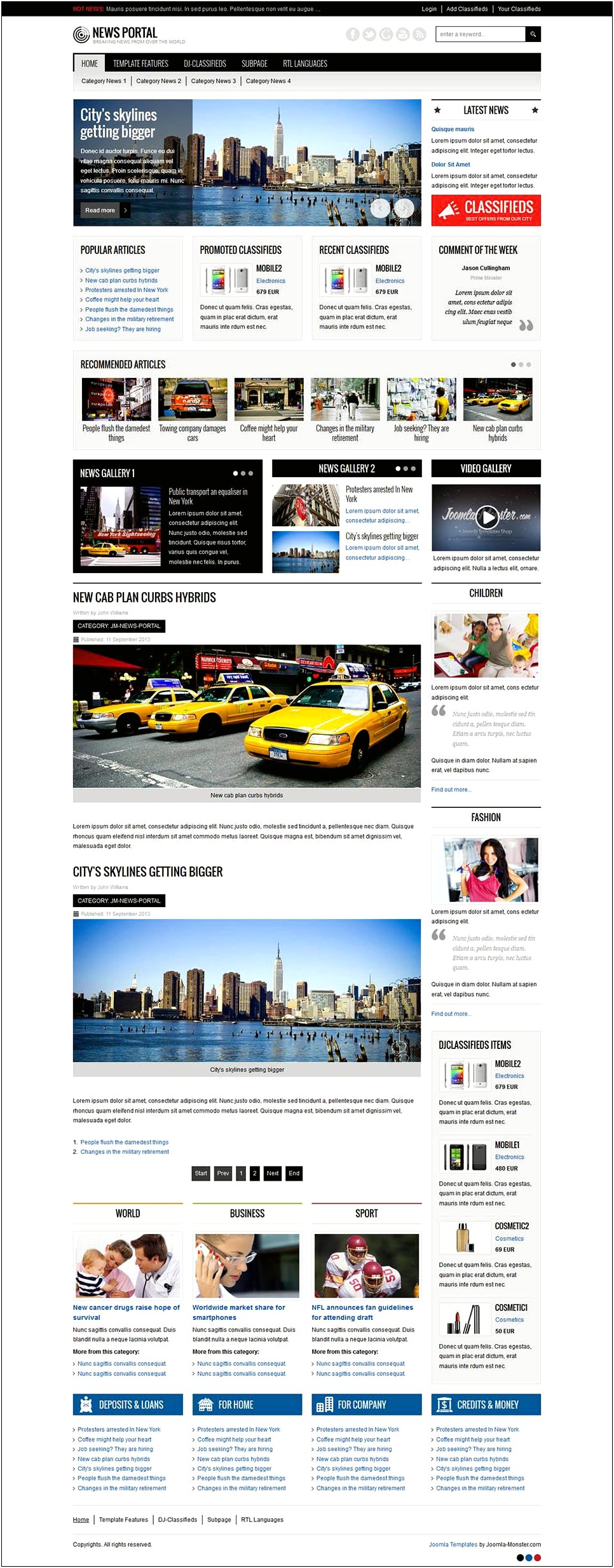Free Download Joomla News Portal Template