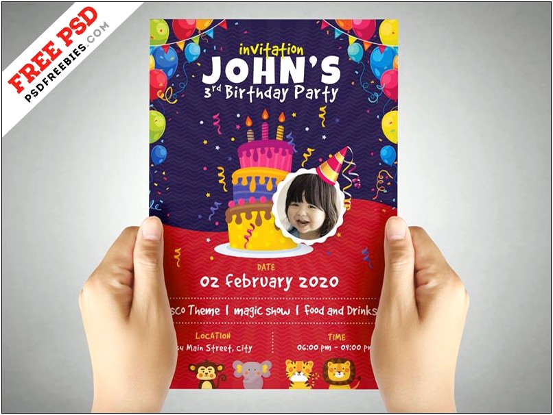 Free Download Kids Party Word Template