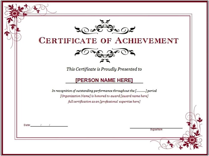 Free Download Of Award Certificates Templates