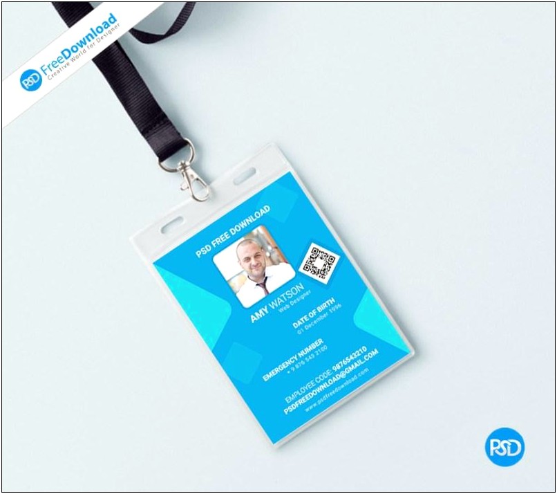 Free Download Office Id Card Template